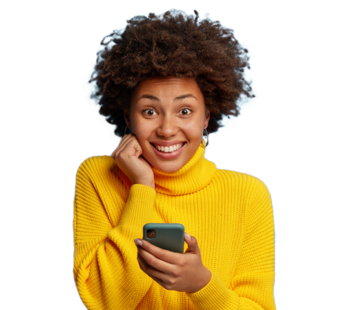 Joyous dark skinned young lady poses with mobile p 2022 02 03 06 32 55 utc.png